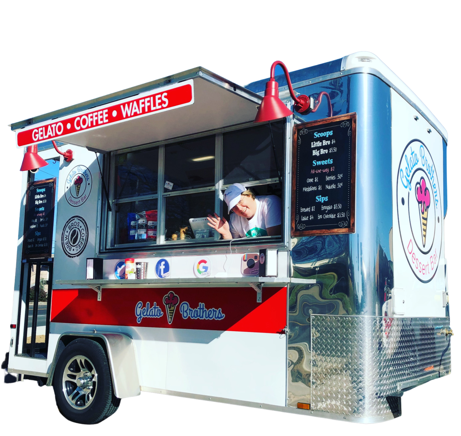 The Gelato Brothers dessert and coffee trailer